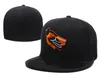 Herrmonterade Cap Orioles Baseball Hat broderad laglogotyp Fullt stängda kepsar ut dörr modeben unisex254o3599613