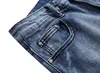 Digital Printed Mens Skinny Jeans Wolf Print Light Washed Men Blue Denim Pants Male Trousers 2021