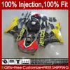 هيكل حقن لهوندا CBR 600RR 600CC 13-20 57NO.17 CBR 600 CBR 600 Black Yellow CC RR F5 13 14 15 16 17 18 19 20 CBR600RRR 2013 2014 2015 2016 2017 2018 2018 2019 2020