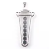 Wojiaer 7 Chakras Natural Stones Long Sword Pendants Hälsa Amulet Healing Halsband 18 "Längd Smycken Charms Pendant N3265