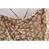 Luksusowe imitacja Suknie jedwabne Kobieta Sexy Backless Bandaż Party Dress Metallic Leopard Eleganckie Damskie Vestidos 210421