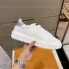 Luxurys Designers Shoes Summer White Leather Mujer Sports Sneakers Carta Flower efecto degradado TIME OUT SNEAKER Debossed Platfor
