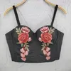 Flower Embroidered Bra Tops Women's Slim-Fit Retro Outer Wear Camisole Fashion Sleeveless Bustier Crop P2465 Bustiers & Corsets