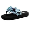 Hausschuhe Frauen Sommer Blume Clip Toe Flip-Flops Muffin Casual Schuhe Keile Weibliche Strand Drop