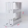2 Tier Slim Slide Rotatable Push-pull Rack Food Storage Shelves Kitchen Trolley Cabinet Caddy Spice Rack Kitchen Accessories 210705