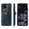 Coques de téléphone antichoc pour Samsung Galaxy Note20 S20 Ultra Note10 S10 Plus Couleur unie Crazy Horse Texture PU Housse de protection en cuir avec bandoulière