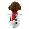 Apparel Supplies Home & Garden 1Pc Polyester Christmas Plover Hoodies Cat Santa Pet Dog Costume Shirt Puppy Sweater Clothes Casual Drop Deli