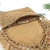 Shoulder Bags Summer Straw Women Crossbody Bag Weaving Paper Rope Beach Handbags Ladies Tassel Messenger Purse