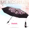 Umbrella creative female sun Multicolor custom logo three fold protection folding advertising rain treasure Parasol 100*65cm