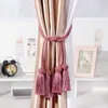 Inny wystrój domu 2 szt. Okno Drapy Office Tassel Curtain Tie-Backs Hand-tkane elegancki pasek Tiebacks