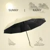 Design semplice Trasparente 10 stecche Antivento Automatico Grandi uomini Pioggia Donne Protezione solare Ombrello parasole UV da esterno