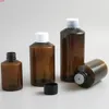 50 x 50ml 100ml 150ml 200ml High Quality PET Amber Perfume Bottle 50cc Round Shoulder Smooth Plastic Cap Fragrance Container