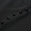 Sıradan Elbiseler Afrika Ofis Bayanlar Kadın Giysileri İçin Elbise Siyah Düz Renk Boncuklu Bodycon Kısa Kol Orta Buzağı Resmi İş İşleri
