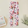 Print Milk Silk Floral and Butterfly Leggings 210528