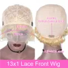 613 Honey Blonde Pixie Cut Lace Wig Short Curly 13X1 Part For Women Loose Curly Human Hair