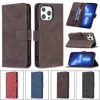 Pl￥nbokstelefonfodral f￶r iPhone 13 12 11 Pro Max X Xs XR 7 8 Plus Pure Color Skin-Feeling Pu Leather Flip Kickstand Cover Case With Card Slots
