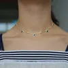 Bohemia Gold Color Green Stone Dichiarazione in pietra Collana Collana Gioker Fashion Women Elegance Gift Gioielli eleganti