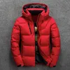 メンズホワイトアヒルダウンジャケット冬の暖かいフード付き厚いフッファジャケットコート高品質オーバーコートダウンパーカーオスのジャケット男性211110