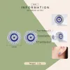 925 Sterling Silver Blue Eye Round Stud Earrings for Women Fashion Sterling Silver Jewelry SCE148 210609