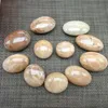Dekorativa föremål Figurer Peach Moonstone Palm Stones Piedras Natures Y Minerales and Crystals Natural Gemstone Healing Reiki Modern
