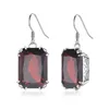 Andere Solid S925 Silver Garnet Oorbellen Vrouwen Vintage Brincos Bizuteria Gemstone Mujer Oreja 100% 925 Sieraden Drop