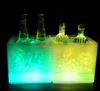 3500ml Rectangle LED Light Ice Buckets Luminous Double Layer Square Bucket Plastic Non Toxic Waterproof Kitchen Bar Tools Durable GGA5055