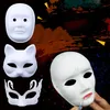 DIY Miljöskydd Vit Masquerade Mask Halloween Party Masks Blank Handritning Facemask T9i001358