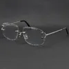 Vendita Donne Donne Donne senza montatura Occhiali da sole in metallo Cornice Eyewear Lunettes moda classico occhiali da vista di alta qualità Eyeglasses fotogrammi maschili e femminili modelli multiple