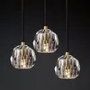 Luxury de luxe moderne K9 Pendante cristalline LED Nordic Gold Hanging Lamping For Living Room Kitchen Lights Fixtures Luminaire Lampes de décoration intérieure