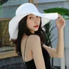 HT3062 Мода большая большая широкая красная твердая простая простые гибкие солнца пакетные летние S женщин леди соломенная шляпа пляжная шапка