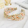 2021 Tkaniny Print Bezel Akcesoria do włosów Kobiety Turban Knot Headband Girl Hairband Opaska Do Wlosowa Diademas Bandeau Wlać Cheveux