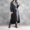 Johnature Style Casual Linen Original Coat Literary Women Trench Spring Autumn Long Sleeve Plus Cardigan Female Trench 210521