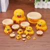 10 capas pato amarillo Matryoshka de madera juguetes para niños muñecas rusas Babushka anidadas para bebés juguetes para niños regalos de Año Nuevo hogar Decr198n