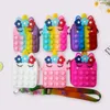 Novo Saco De Silicone Fidget Brinquedos Menina Sensorial Simples Dimple Push Moeda Bolsa Anti-Stress