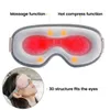 3D 가열 된 눈 마스크 전기 휴대용 마사지 블라인드 폴드 USB 수면 형 외피 SIMENS FATIGUE 릴리프 보호 220208