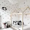 Black Polka Dots Wall Stickers Circles DIY Stickers for Kids Room Baby Nursery Room Decoration Peel-Stick Wall Decals Vinyl282r