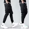 Luxo-hip hop homens pantalones hombre high street kpop calças de carga casuais com muitos bolsos corredores modis streetwear calças harajuku