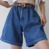 Jean Shorts Kobieta wysoka talia Plus Blue Streetwear Denim Shorts Woman Fashion Casual Vintage Summer Denim Shorts 210702