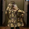 Joinyouth Cartoon Bär Lamm Wolle frauen Mit Kapuze Jacke Casual Übergroßen Tops Winter Kleidung Frau Jacken Nette Koreanische Mäntel 220118