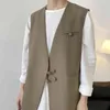 Simple solide tout match Blazer débardeur femmes mode coréenne décontracté poches costumes gilet Chic Femme gilet 210514