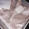 Cosmicchic Silk Pajama наборы с длинным рукавом + брюки искусственные алмазные спящие одежды женщины Pijama домашний костюм настраиваемое имя 210901