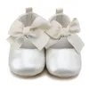 WONBO 0-18M peuter babymeisje zachte PU prinses schoenen boog bandage baby prewalker pasgeboren baby schoenen 2253 v2