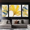 現代の家の装飾黄金の花のポスター油絵印刷キャンバスの抽象的な屋内装飾の壁アート写真のためのリビングルーム