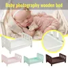 Baby Cribs Born Props For Pography Wood Detachable Bed Mini Desk Tables Background Accessories