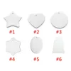 Nova Sublimação De Moda Em Branco Pingente Cerâmica Criativo Enfeites De Natal Transferência De Calor Impressão DIY Ornamento De Cerâmica 6 Estilos DH5466