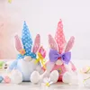 Feestartikelen Pasen Decorations Bunny Konijn Doll Gnome Faceless Pluche Bowknot Dolls Ornamenten Home Decor Kids Geschenken