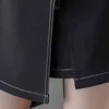 Women's Bandage Upskirts with Bow Skirts Patchwork color Sexy High Waist Slim Lady Chic Female Skirt Mini Faldas Black PL132 210506