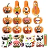 Halloween Mask Stickers Party Trick Maak een gezicht Pompoen Decoraties Sticker Home Decor Kids Decals DIY Halloween Decoratie