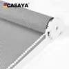 CASAYA Tende a rullo per protezione solare di alta qualità Blocco UV Ignifugo Tende per finestre ombreggianti per soggiorno ufficio esterno 210722