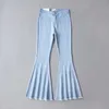 Summer Vintage High Waist Jeans Woman Long Trousers Cowboy Female Loose Streetwear Flare Pants 210510